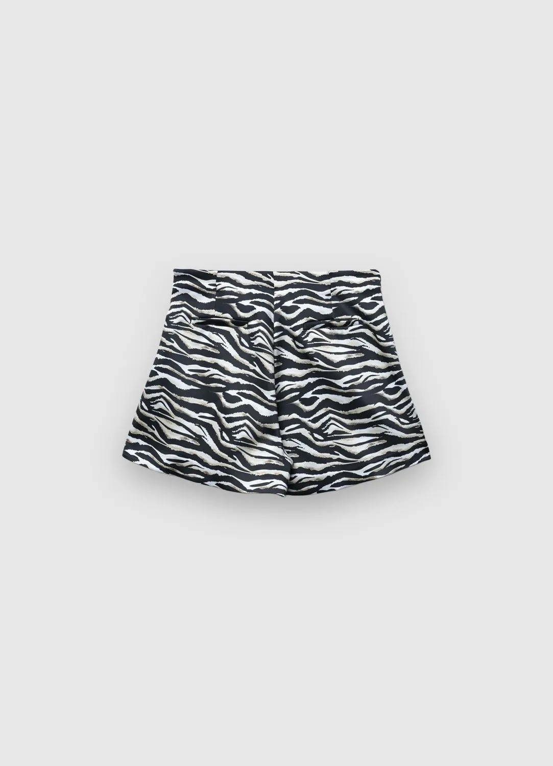 Calliope short jupe-culotte satiné femme zèbre