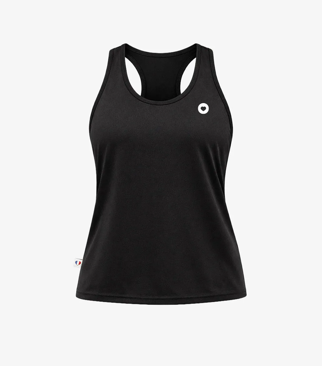 Cocorico Boost débardeur sport femme noir respirant
