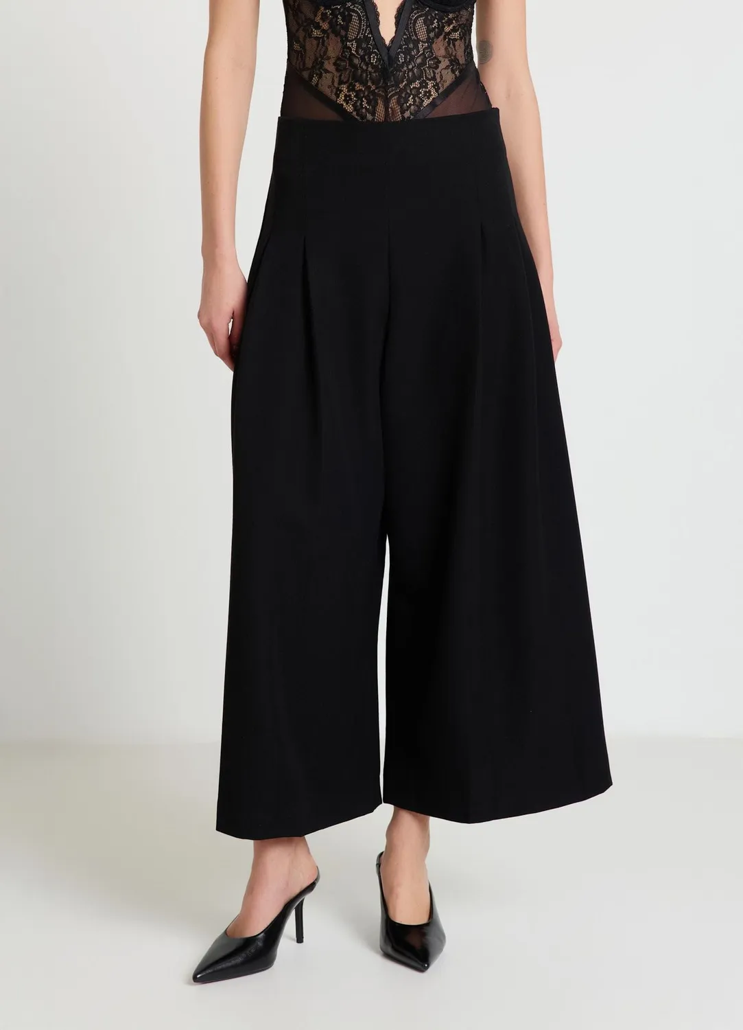 Calliope pantalon culotte à plis femme large