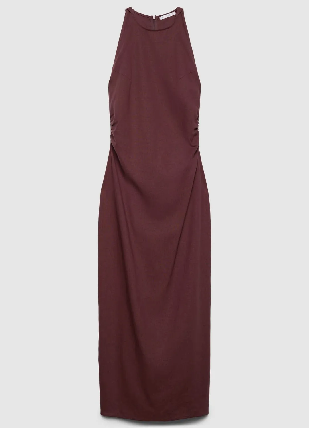 Calliope robe longue tubino femme lin fendue