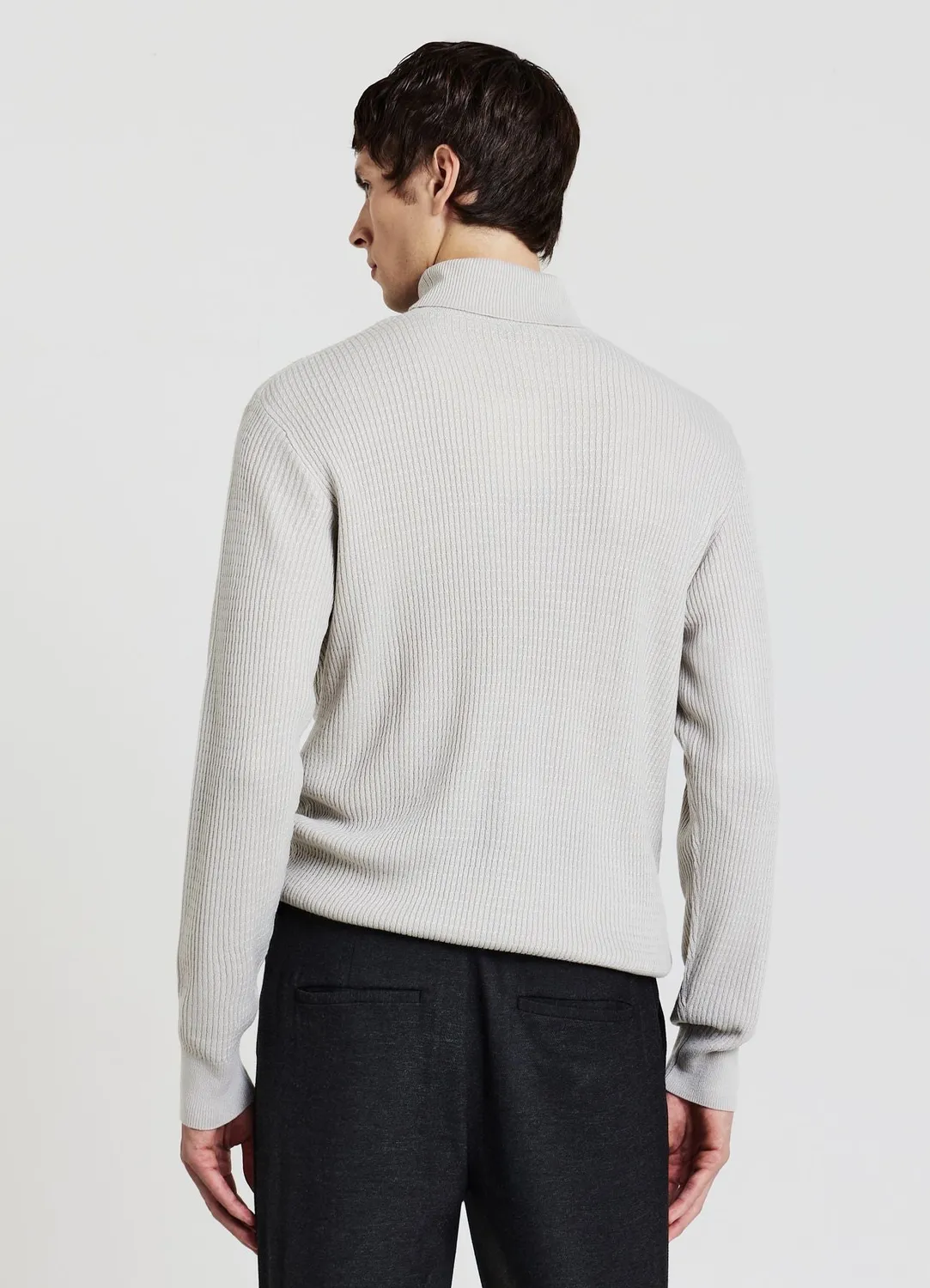 Calliope pull col roulé waffle homme uni