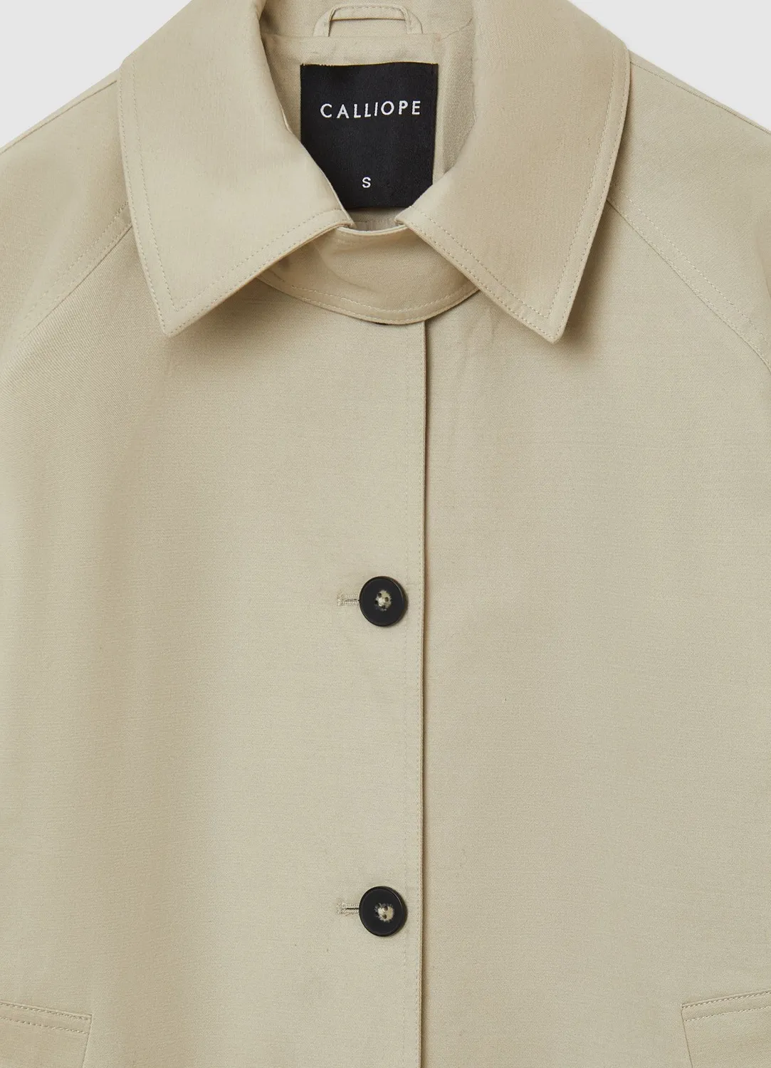 Calliope Spolverino trench coton uni femme