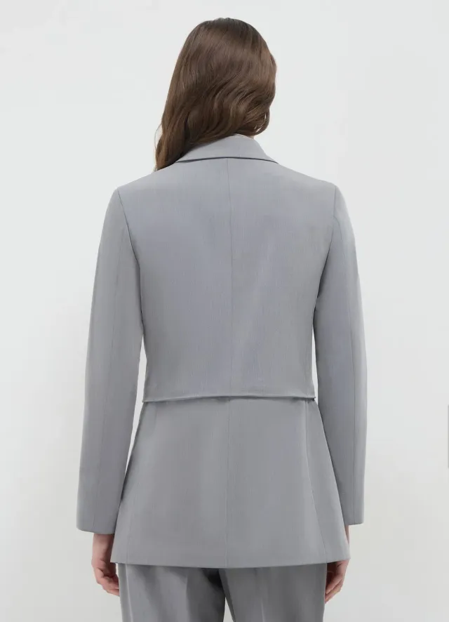Calliope veste femme double boutonnage chinée