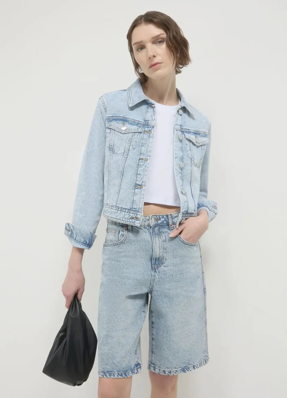 Calliope bermuda long denim femme coupe regular