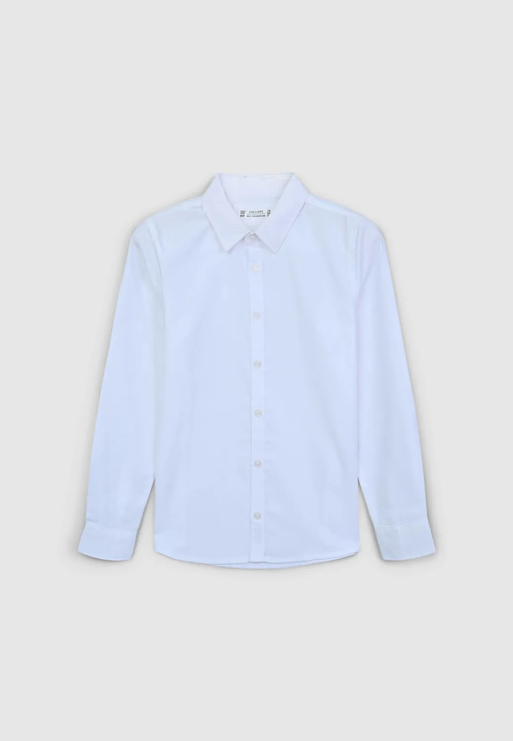 Calliope unie classique chemise garçon coton