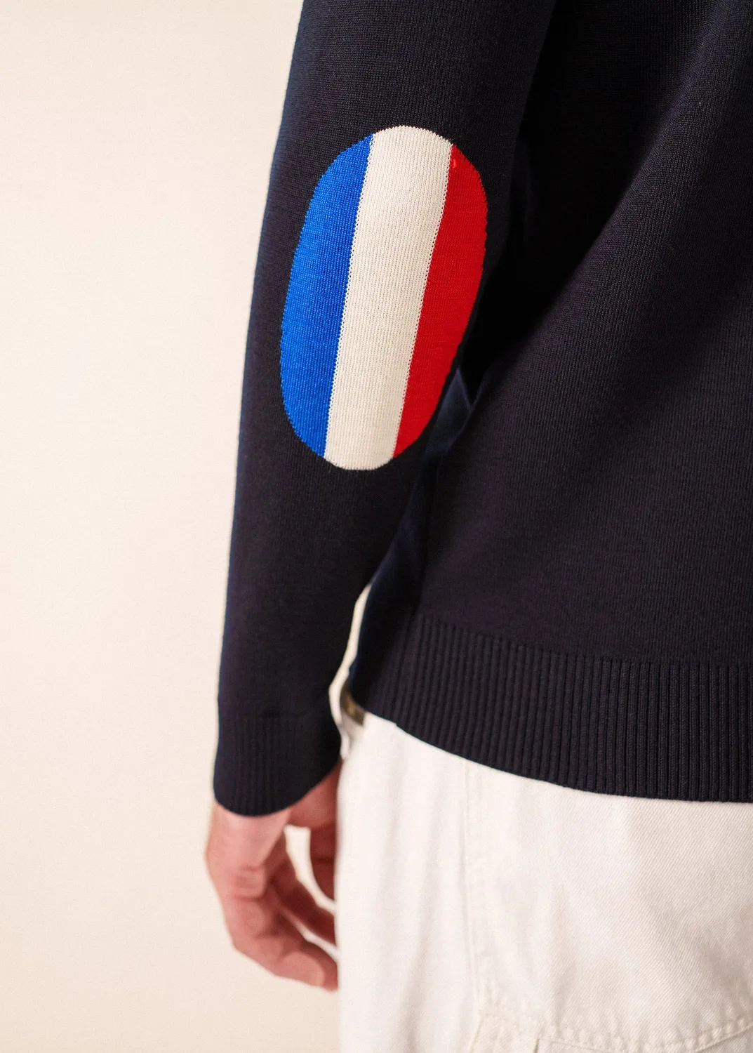 Saint James Mondiovision France pull navy/multico laine