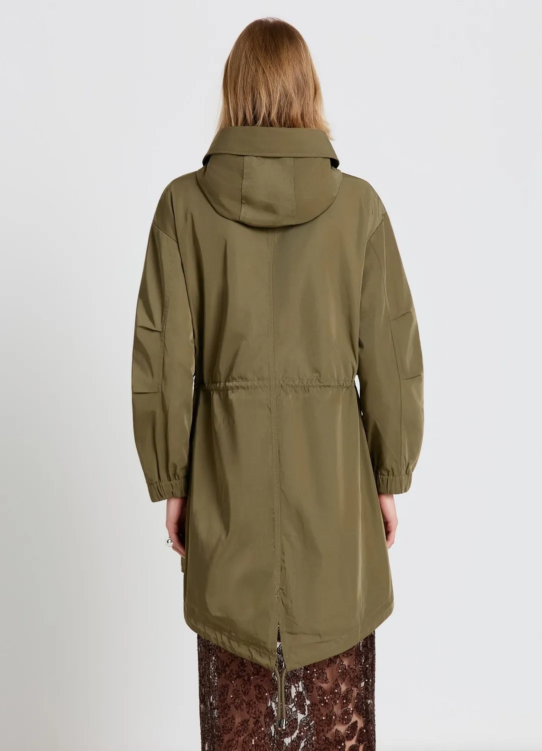 Calliope parka à capuche femme uni taille réglable