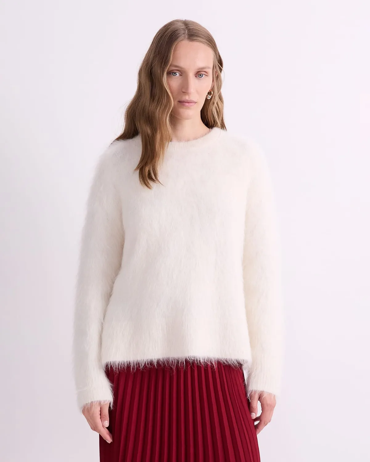 Sportscraft Alpaca Blend pull col rond alpaga