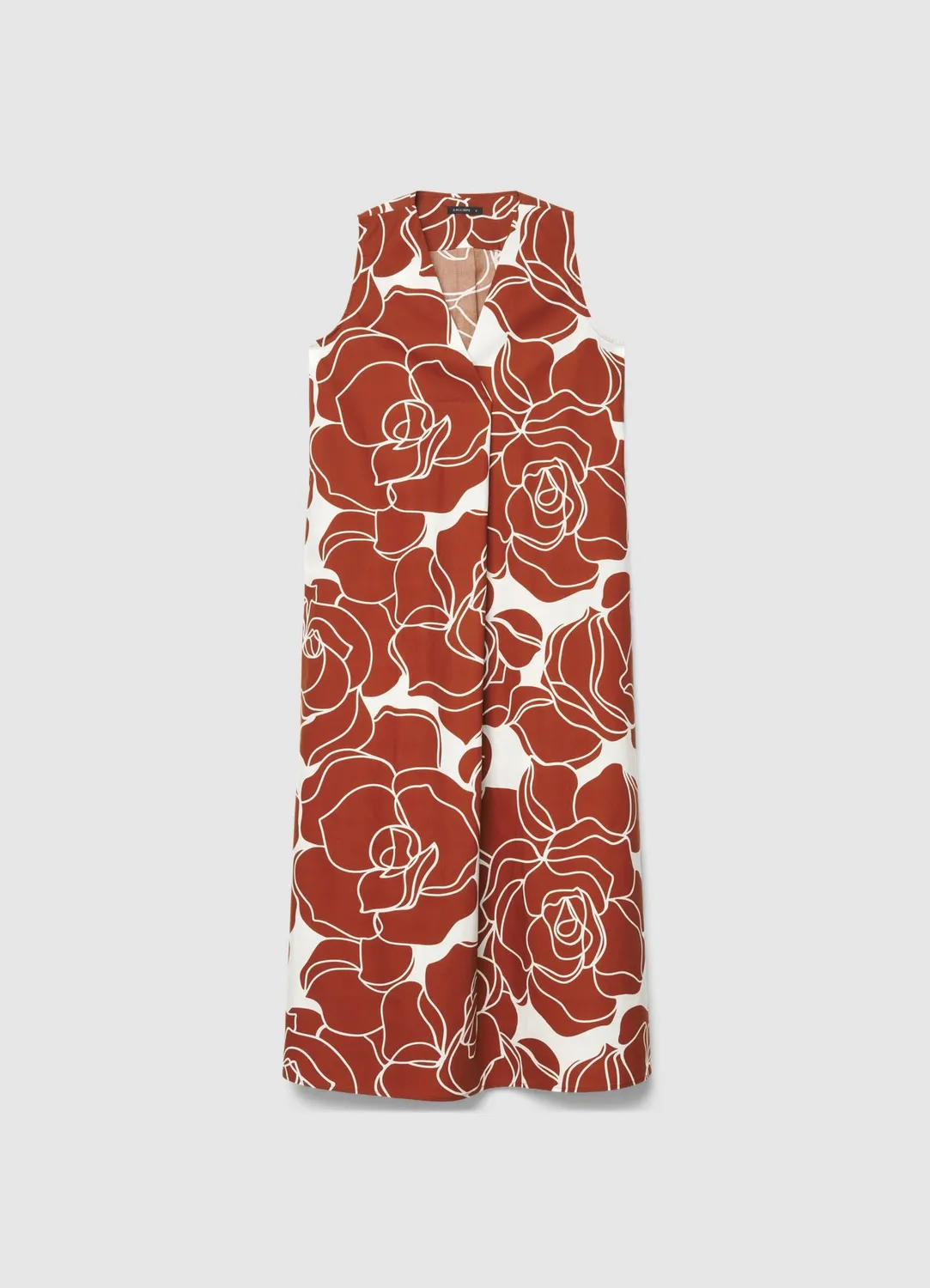 Calliope robe longue fleurie femme col V sans manches