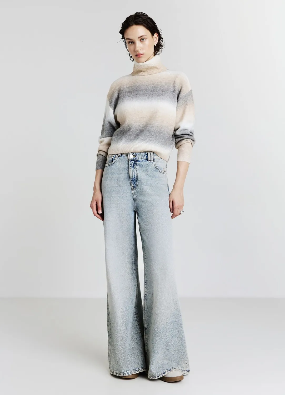 Calliope Pull col roulé dégradé femme taille S