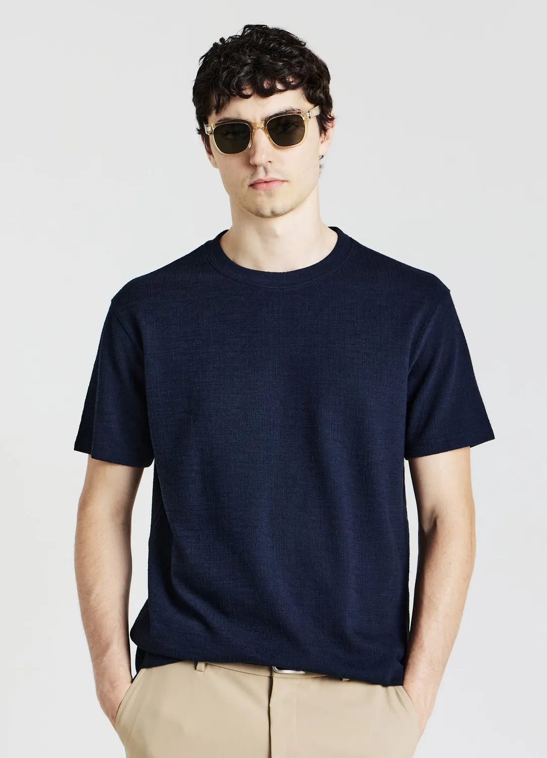 Calliope t-shirt devoré homme coton col rond