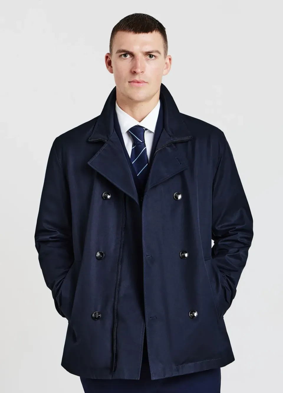 Calliope Trench court homme double-boutonnage bureau
