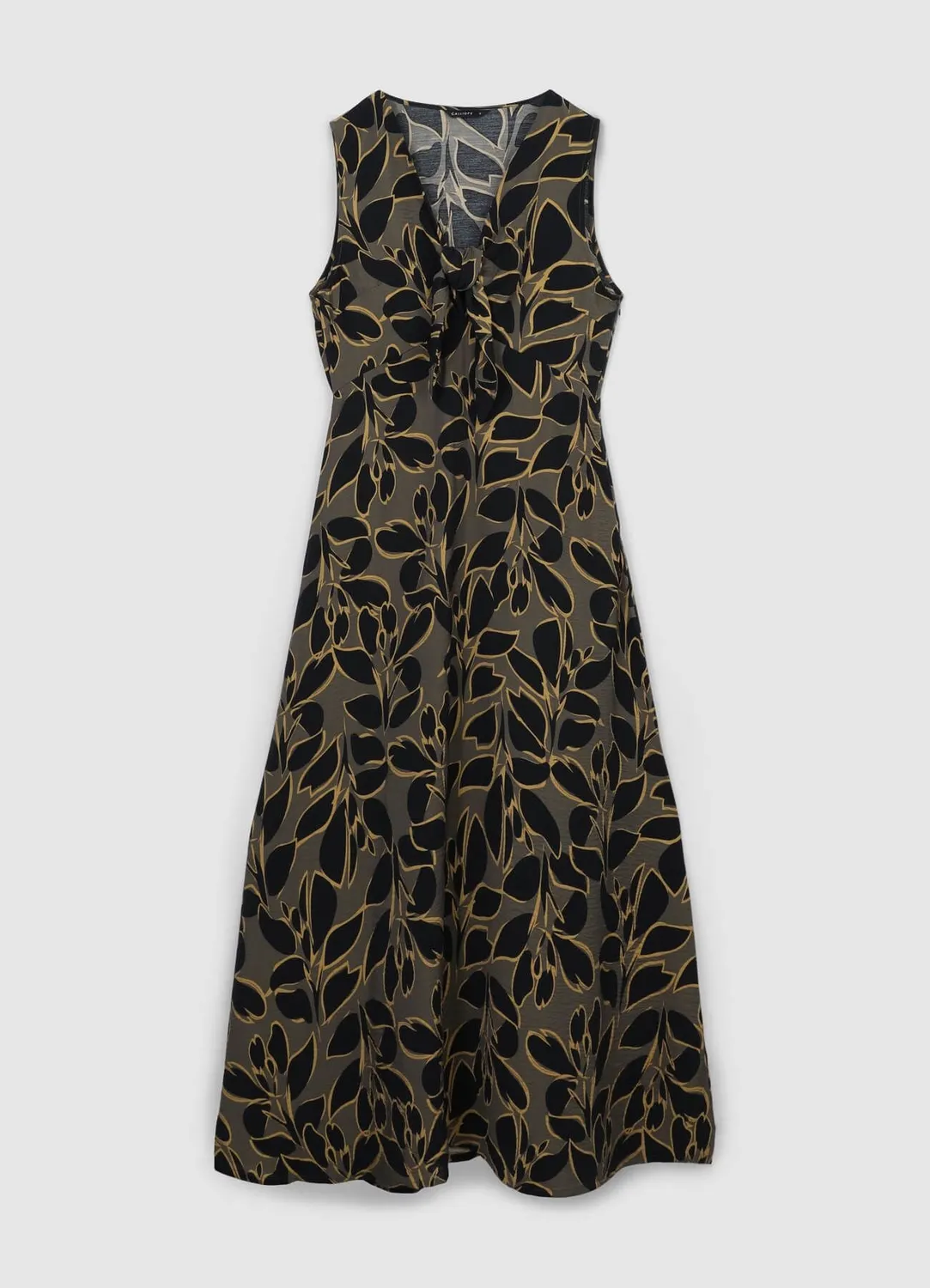 Calliope robe longue feuillage femme sans manches