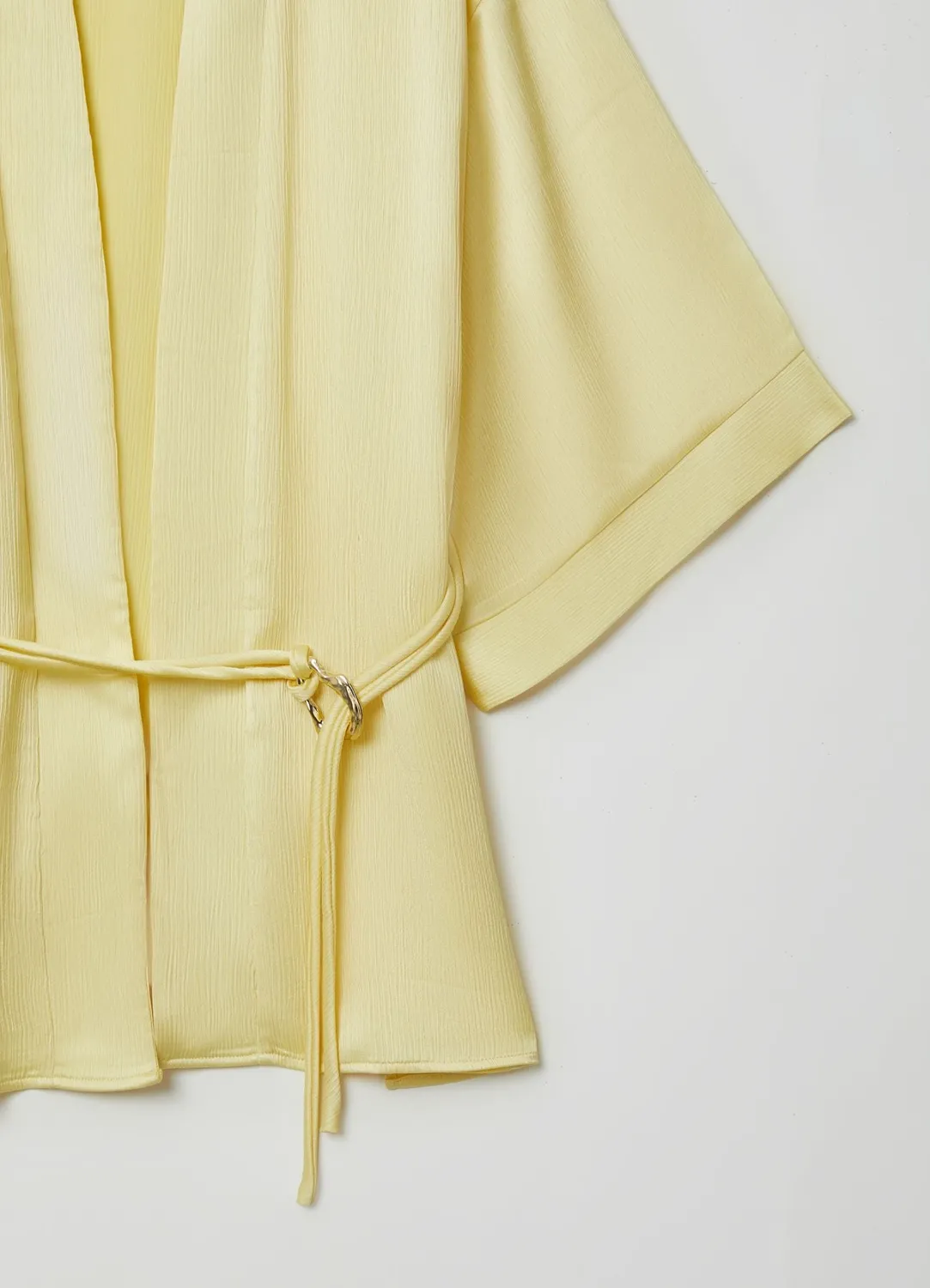Calliope veste kimono satinée femme à ceinture