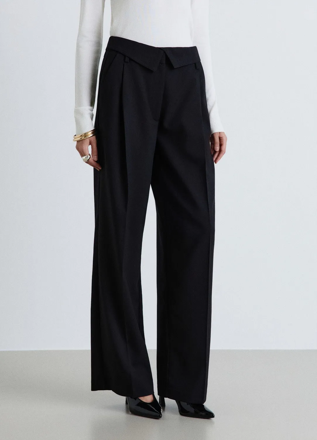 Calliope pantalon large ceinture femme taille haute