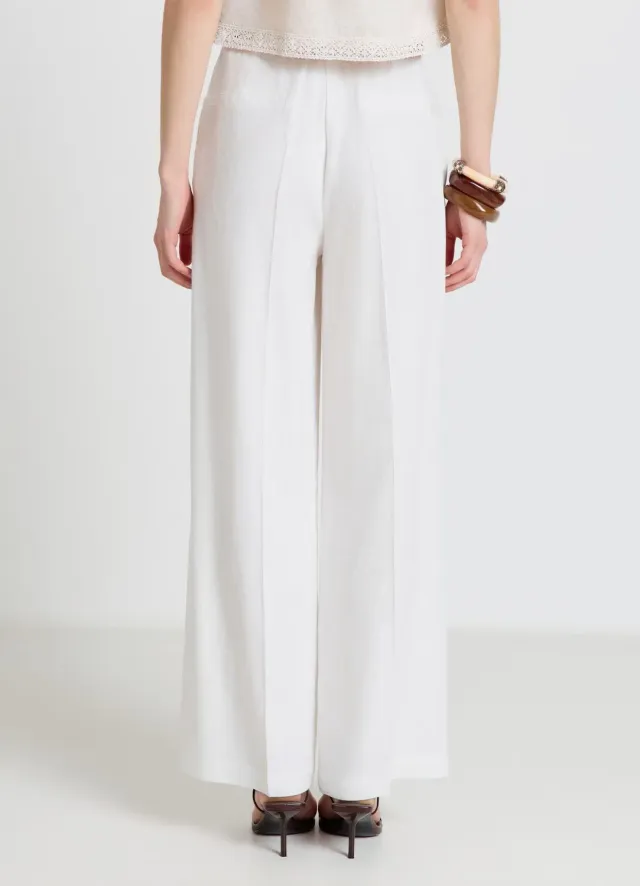 Calliope pantalon palazzo femme taille haute large