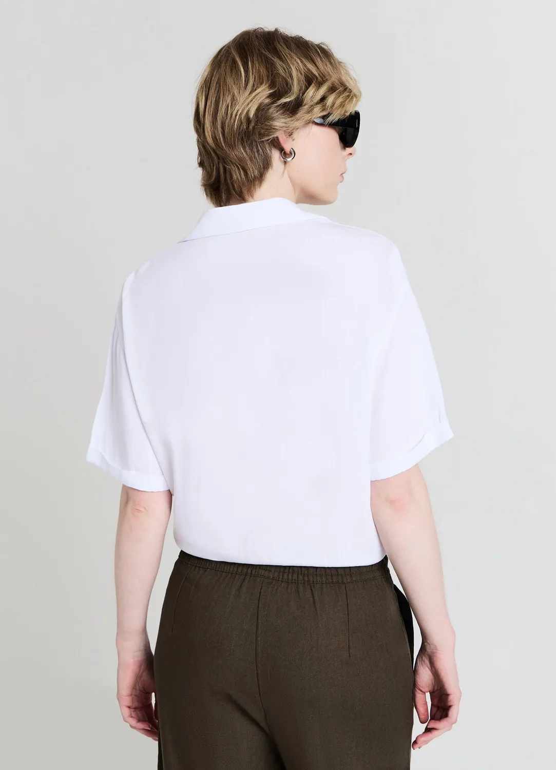 Calliope chemise femme à nœud manches courtes