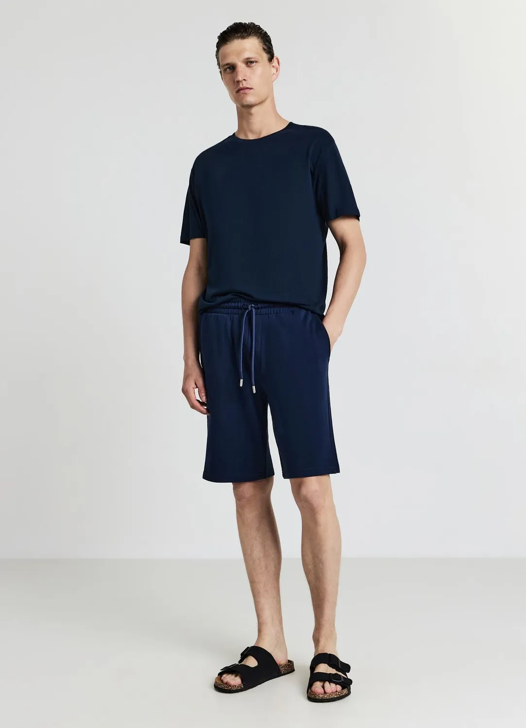 Calliope short de sport homme coton uni