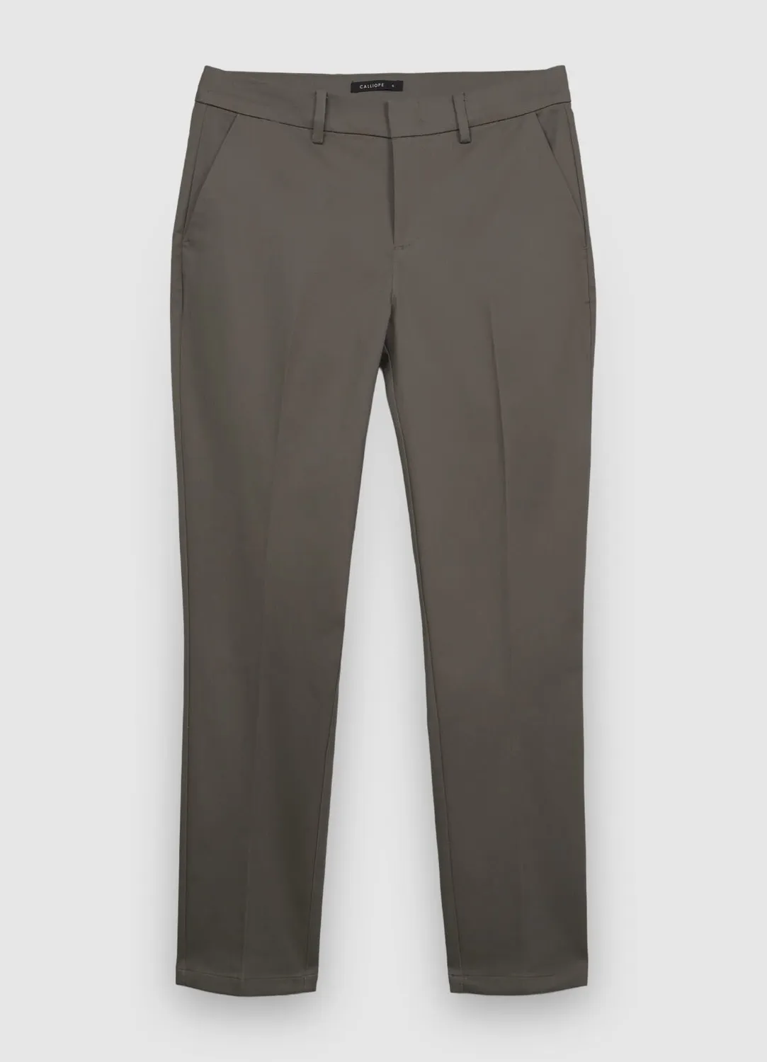 Calliope pantalon rasatello coton femme uni