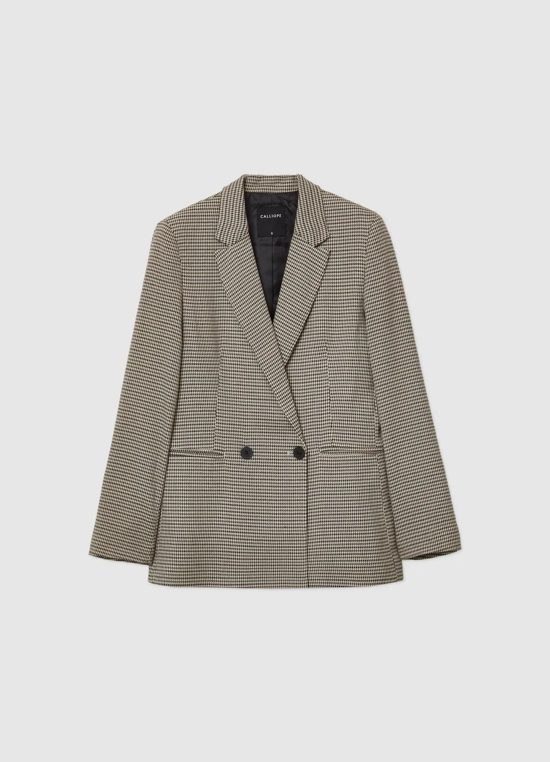 Calliope Veste pied-de-poule femme double boutonnage