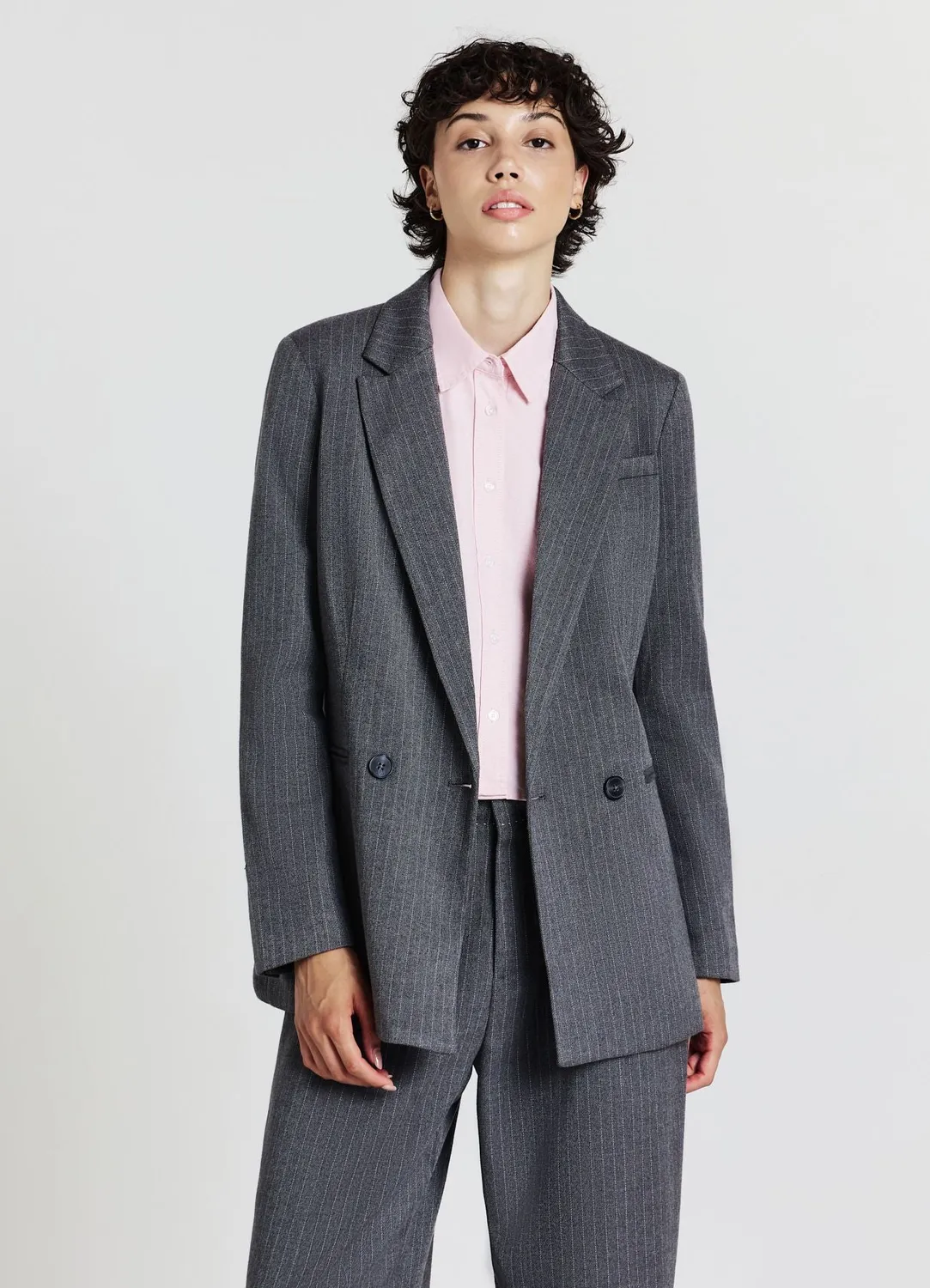 Calliope Veste double-boutonnage femme rayée