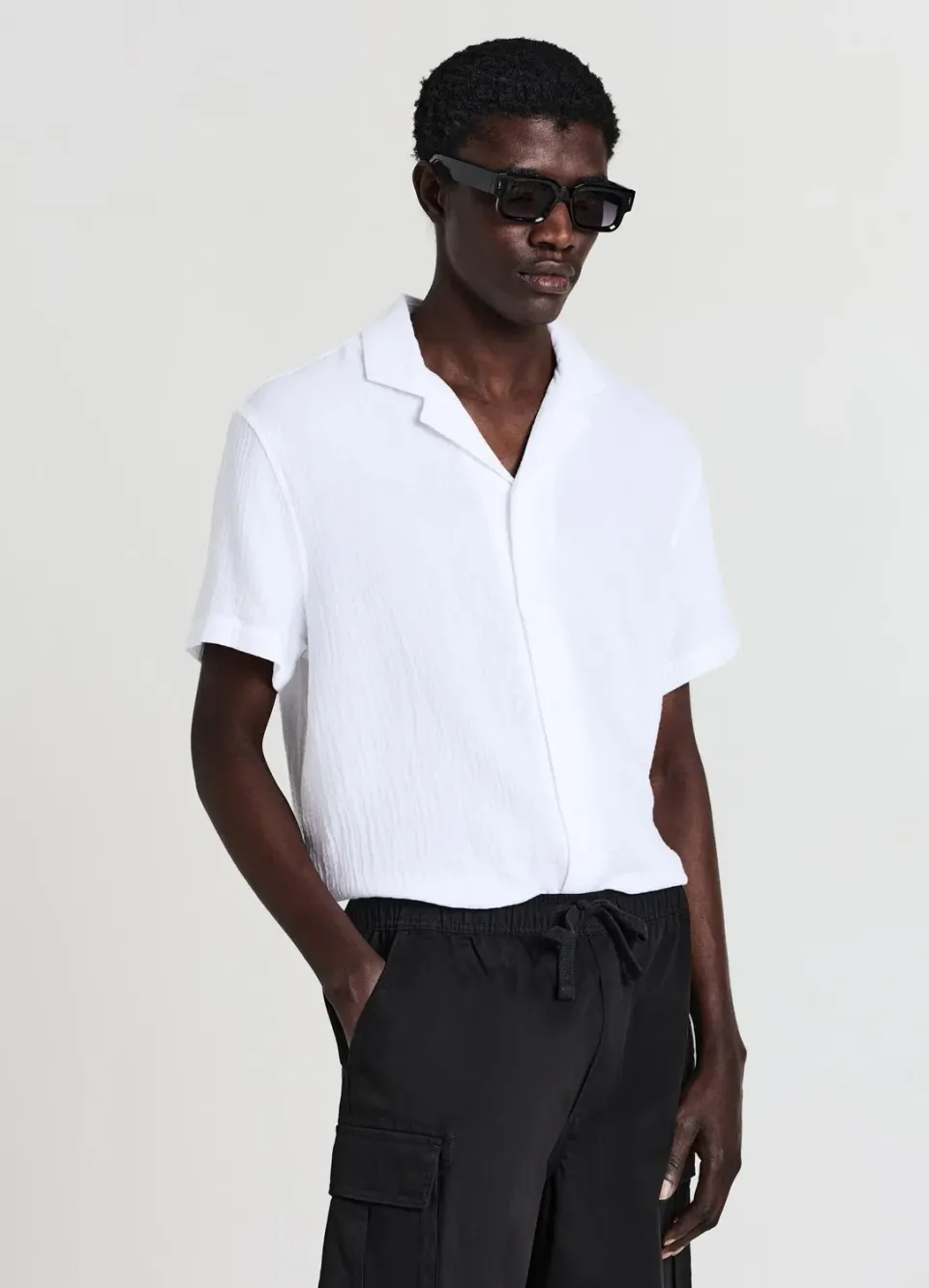 Calliope Bowling chemise homme coton gaufre manches courtes