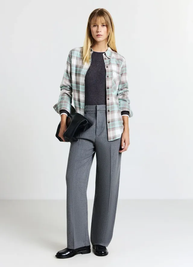 Calliope pantalon straight pinces femme long