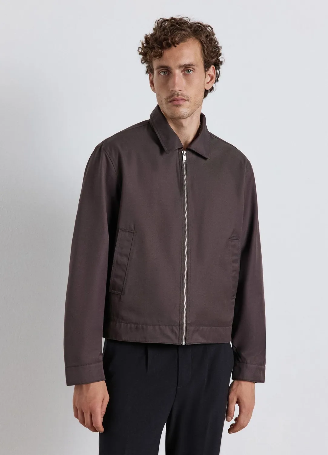 Calliope blouson crop zip homme col classique
