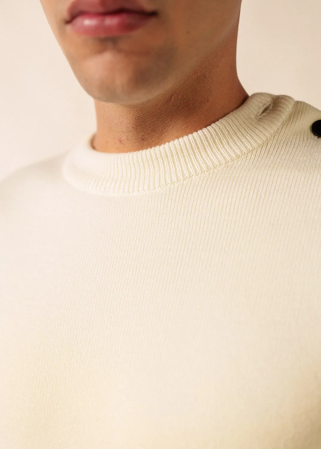 Saint James Rochefort pull marin laine écume