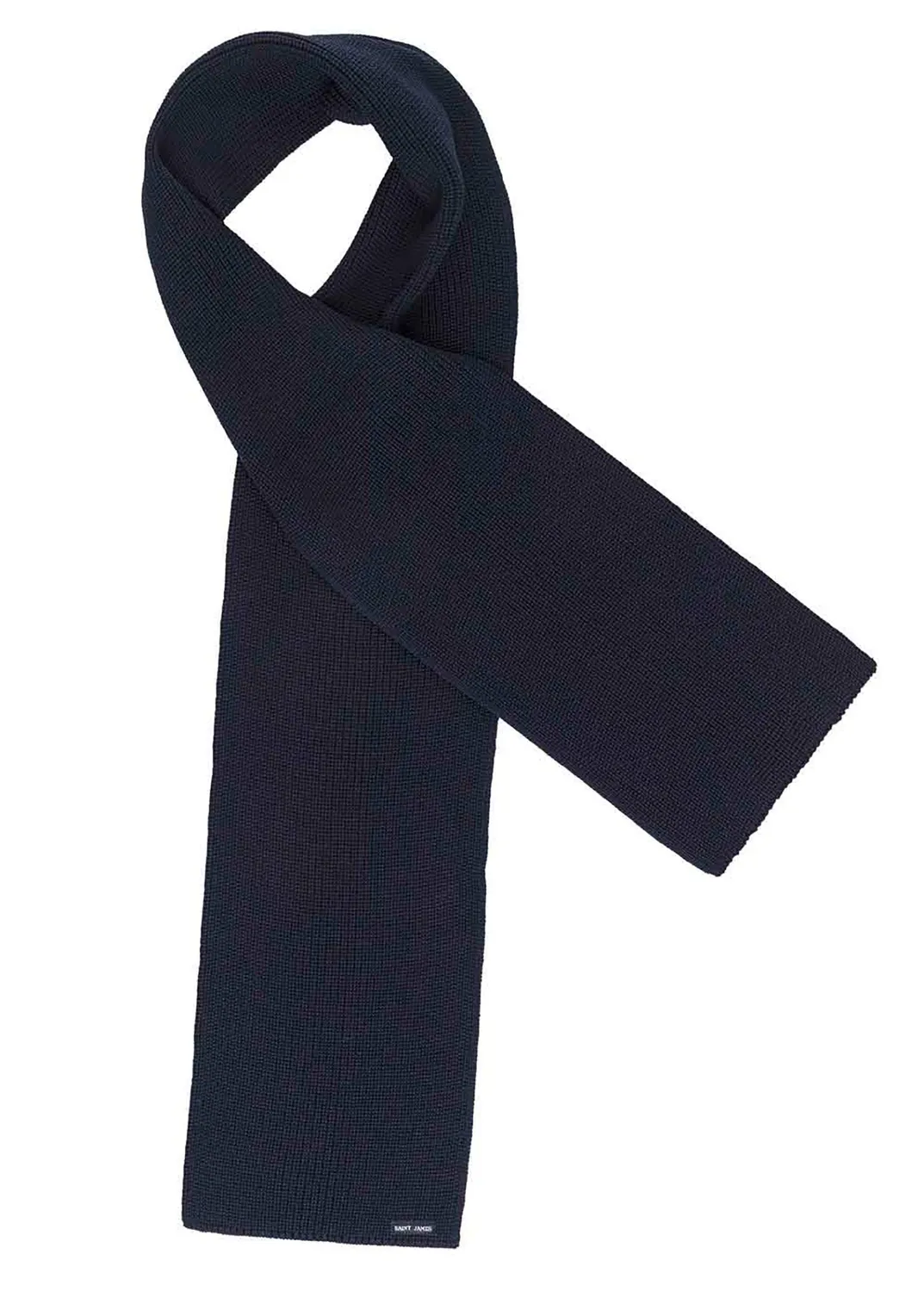 Saint James Canoe écharpe navy maille perlée laine