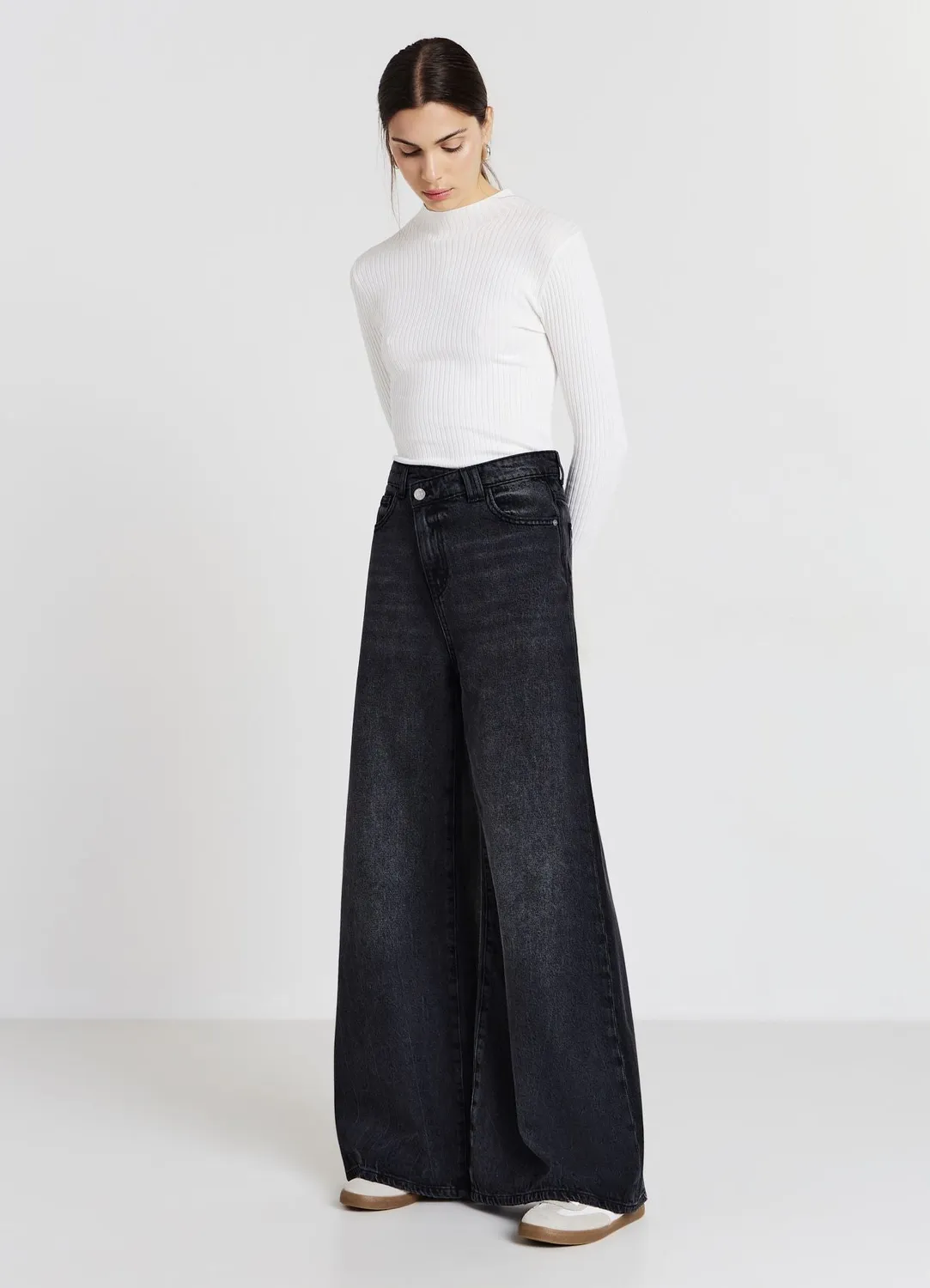 Calliope Wide Leg jean large femme taille haute 5 poches