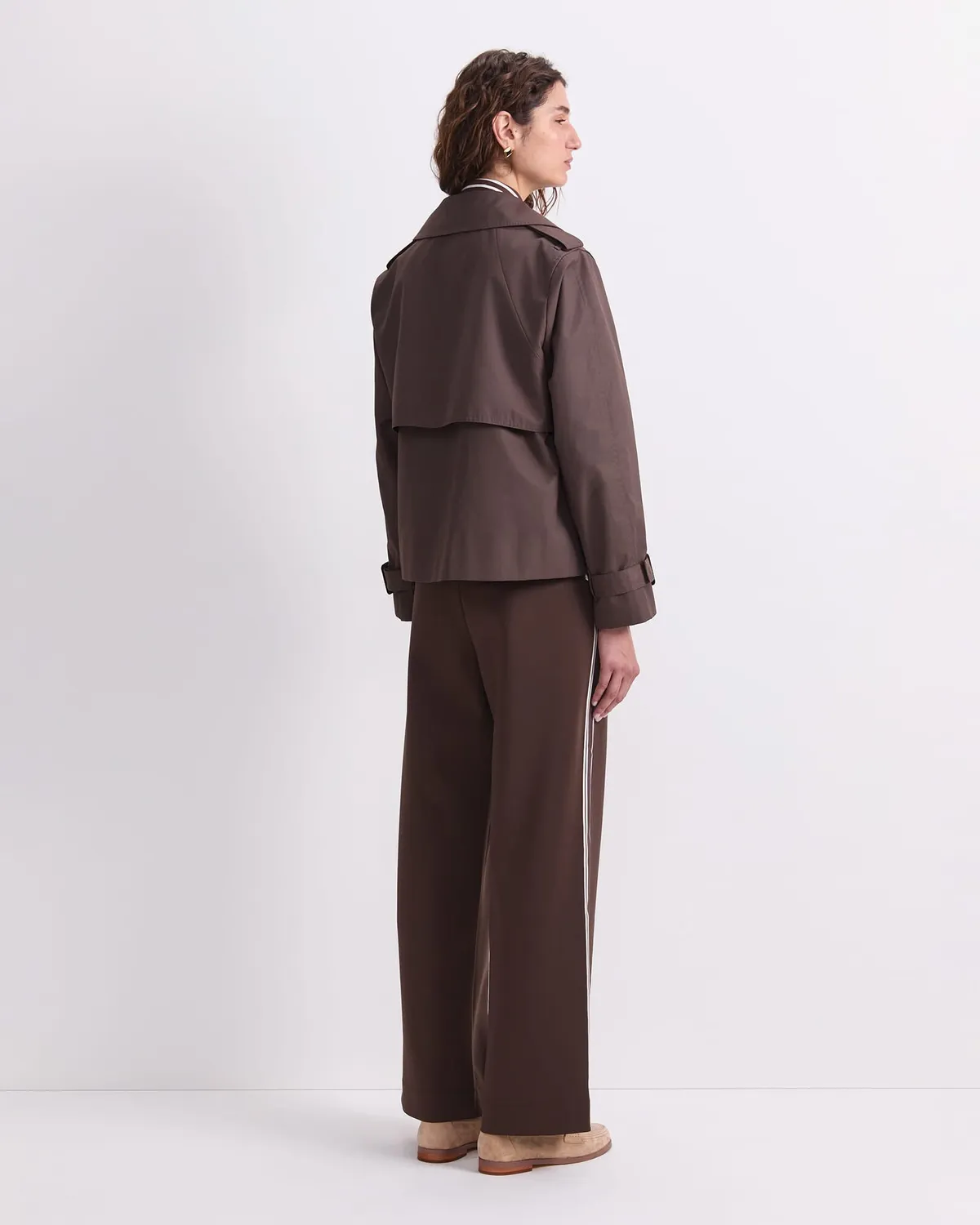 Sportscraft Audrey Crop trench court 100% lin