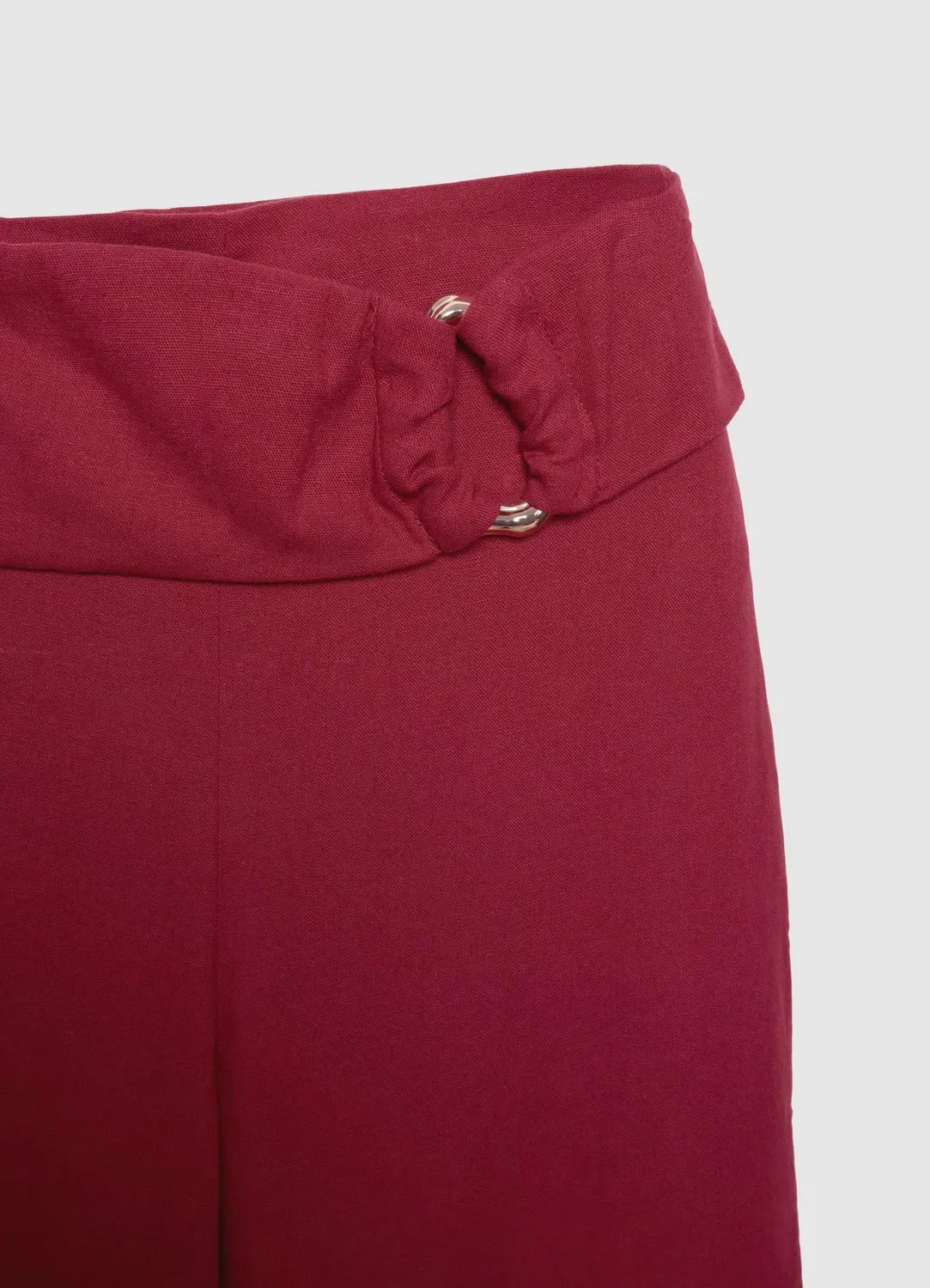 Calliope lino pantalon culotte boucle femme