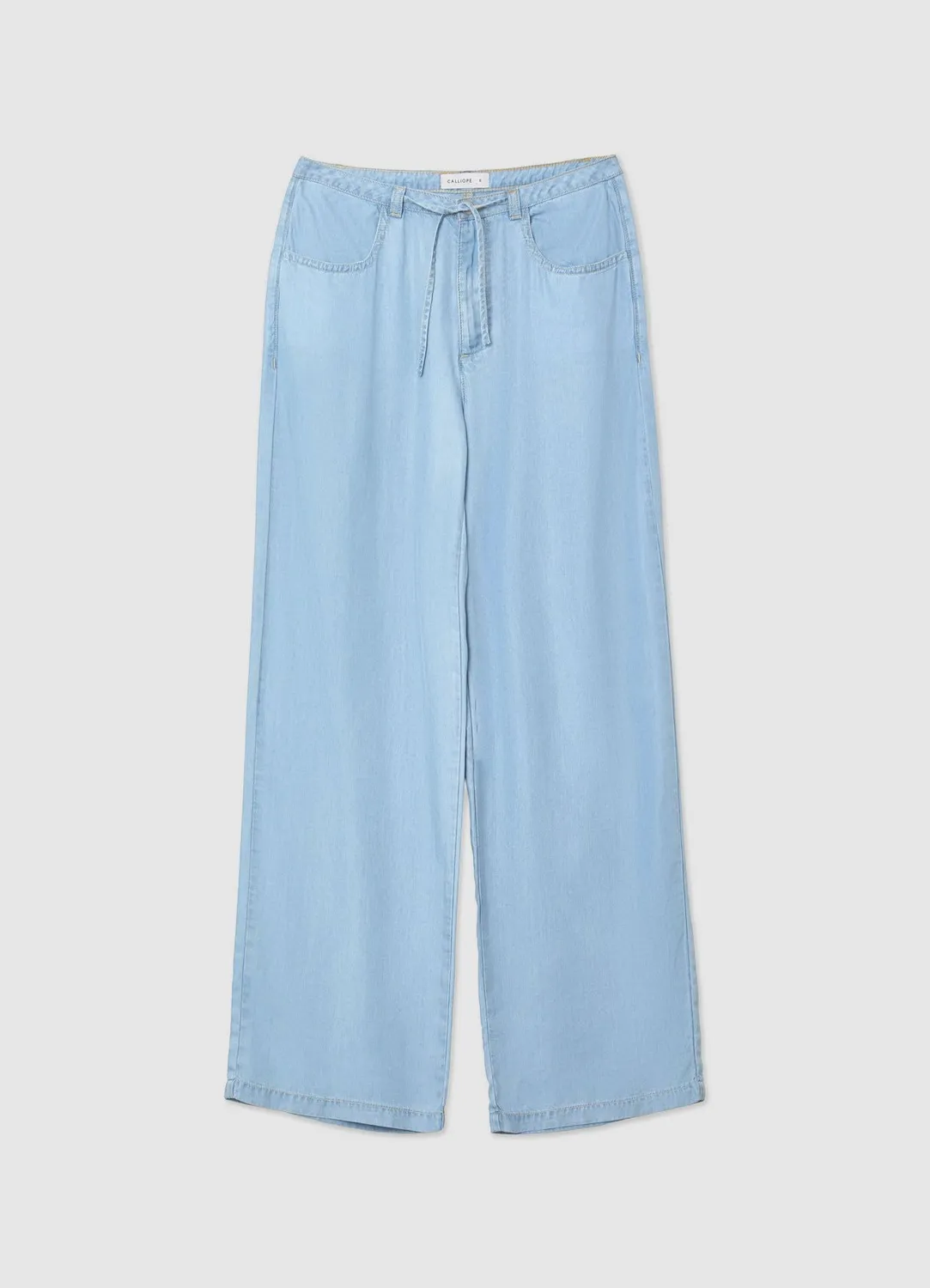 Calliope jean wide leg femme cordon uni
