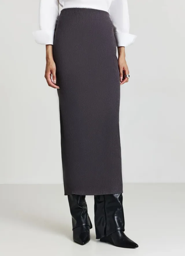 Calliope jupe longue femme taille haute fendue