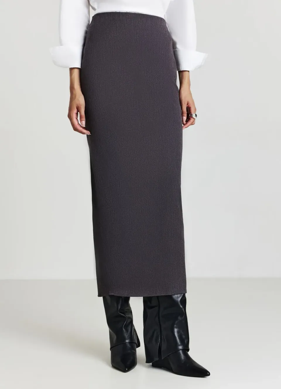 Calliope jupe longue femme taille haute fendue