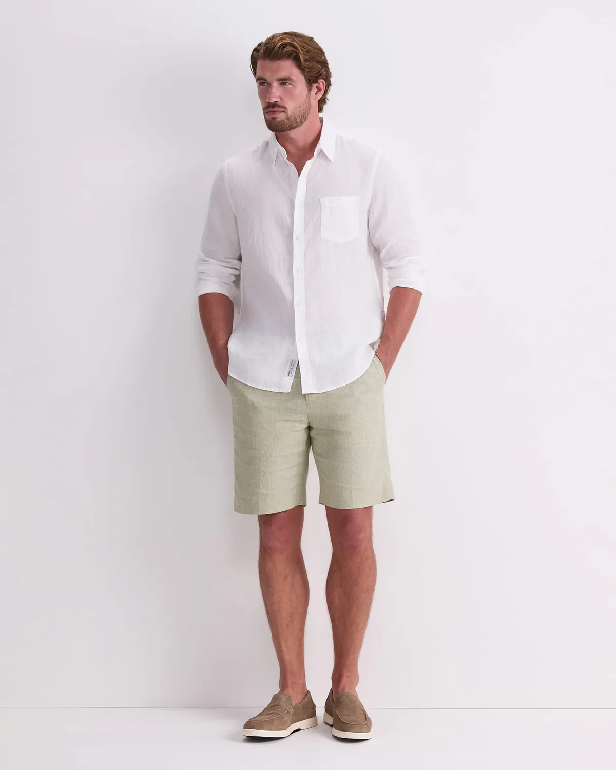 Sportscraft chemise lin manches longues homme