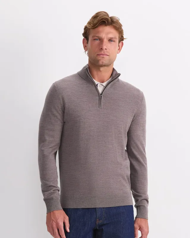 SportsCraft Merino Quarter Zip 208127 pull homme laine