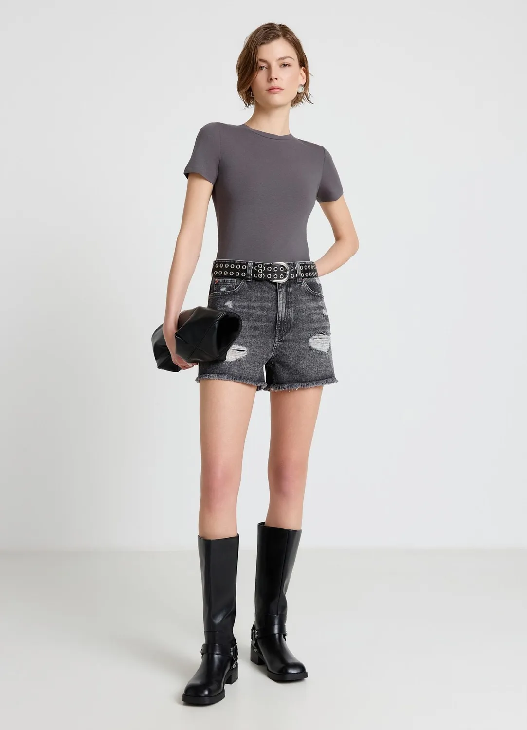 Calliope t-shirt uni femme col rond coton