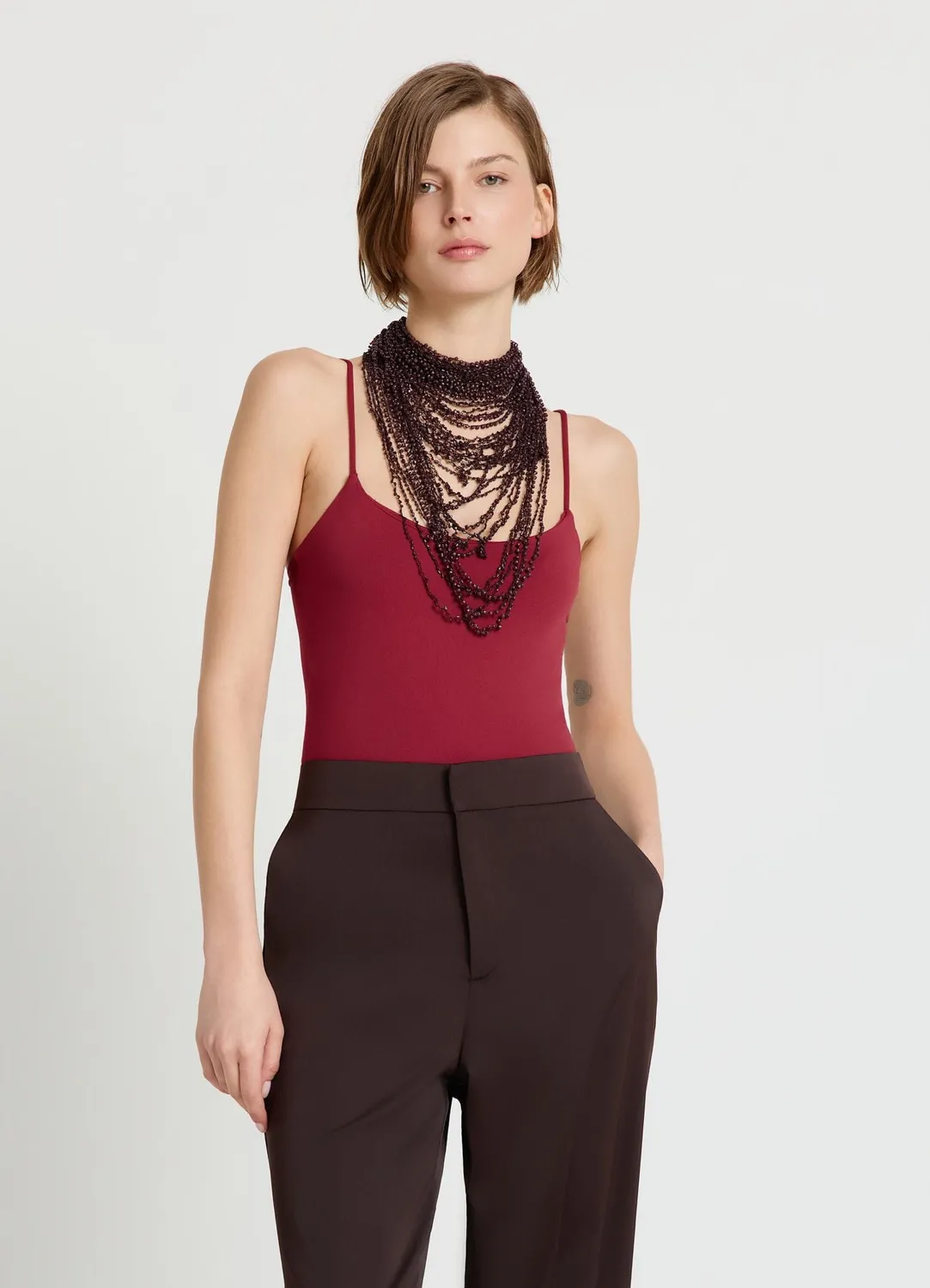 Calliope body bretelles fines coton femme uni