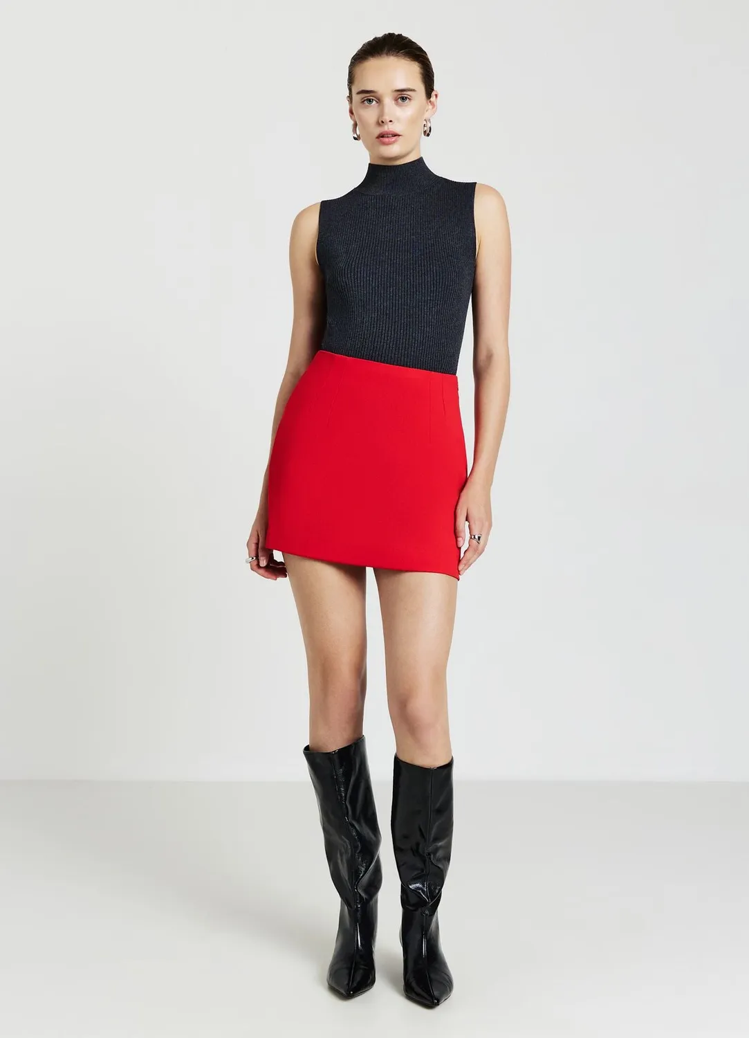 Calliope pinces minijupe zip latéral femme
