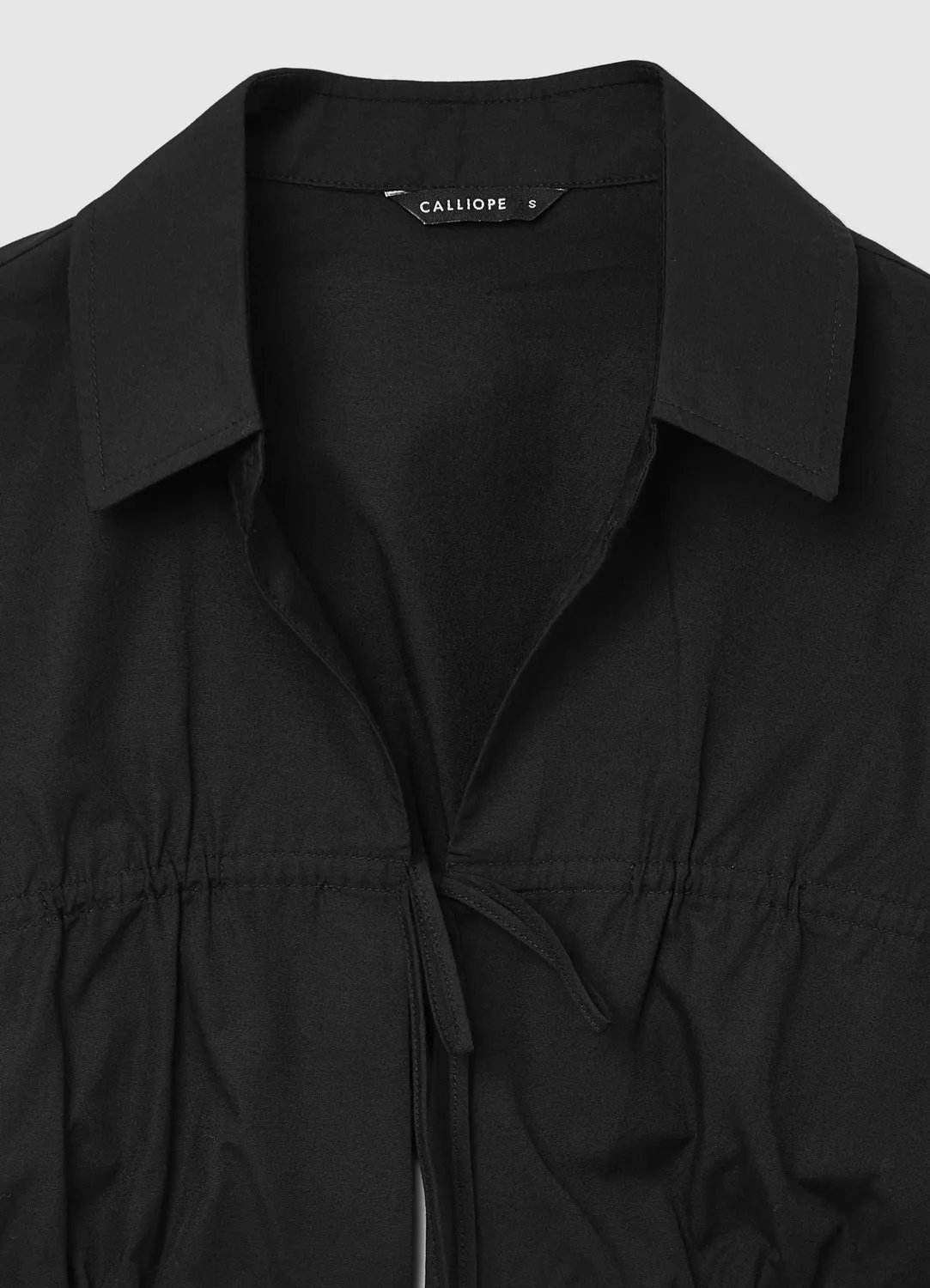 Calliope chemise cropped femme lacets coton