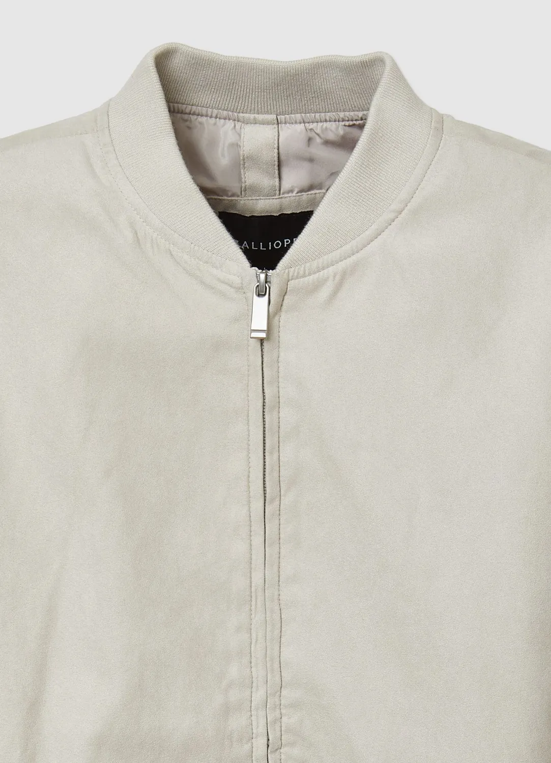 Calliope Bomber homme simili daim coupe droite