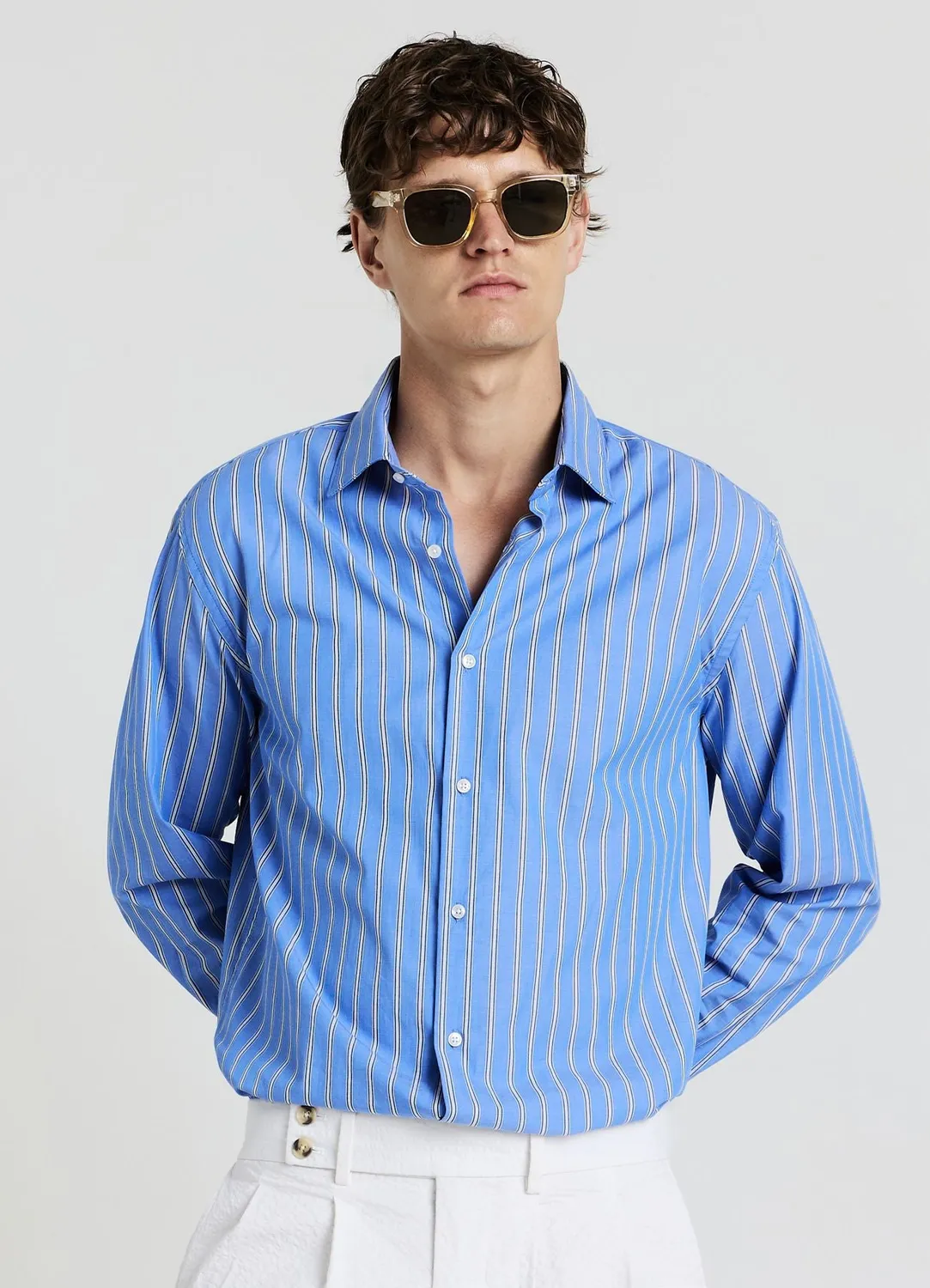 Calliope chemise rayée homme coton manches longues