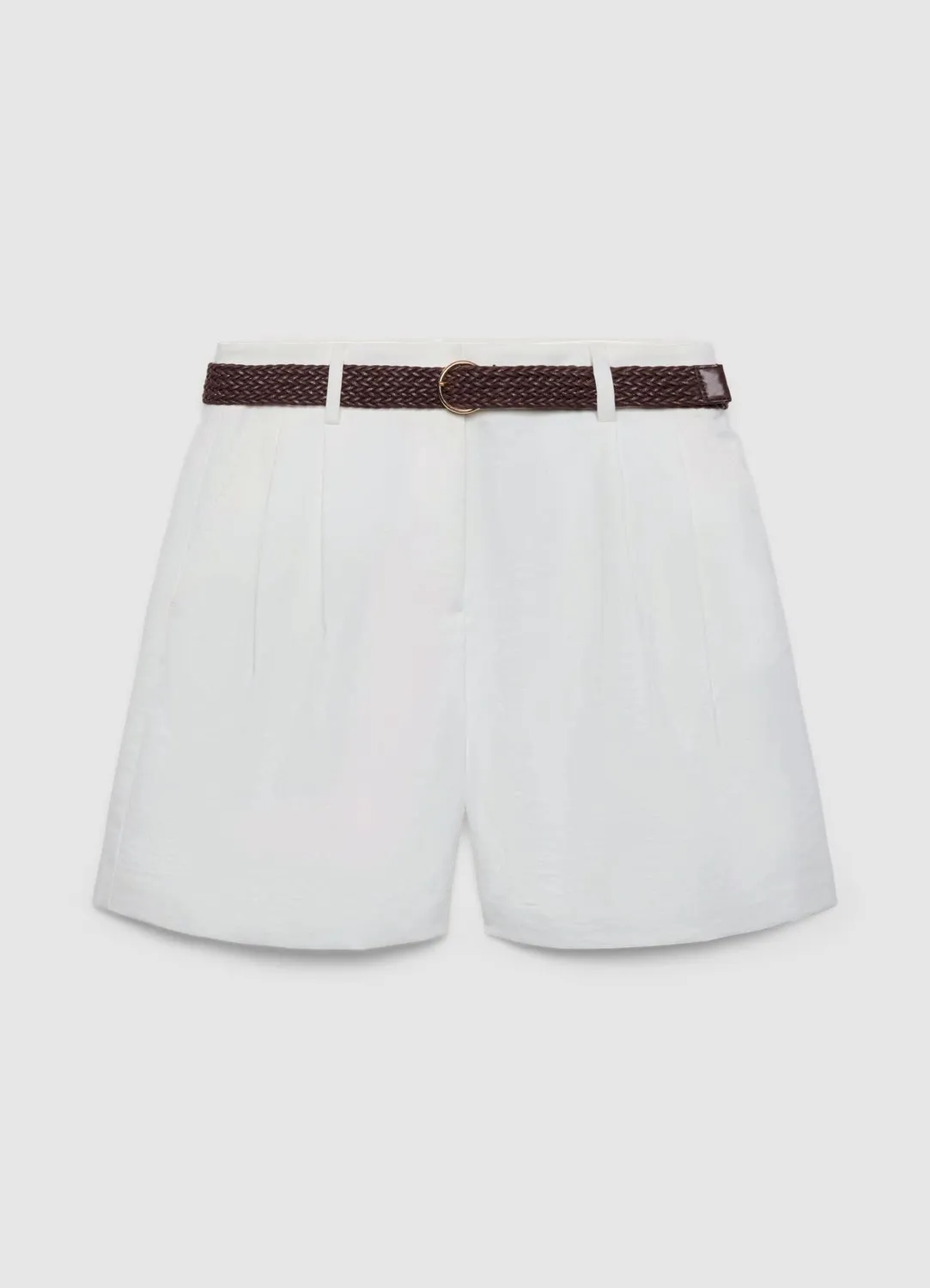 Calliope bermuda femme ceinture tressée taille haute