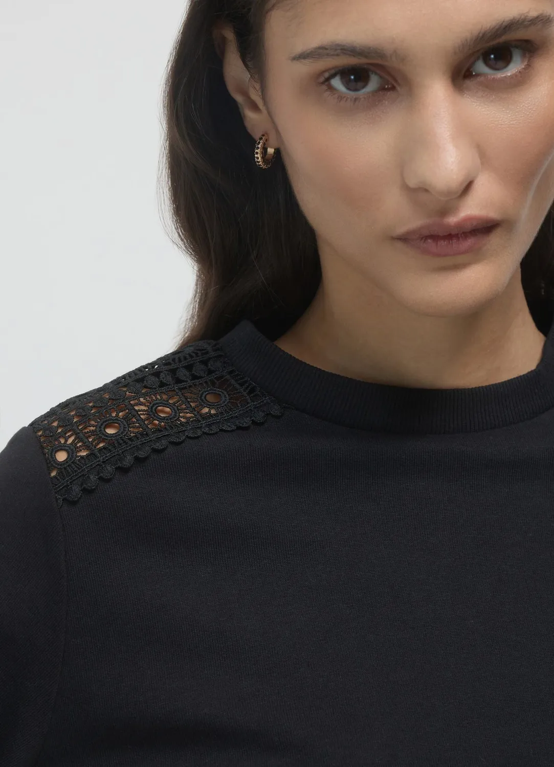 Calliope t-shirt col rond femme coton à galon