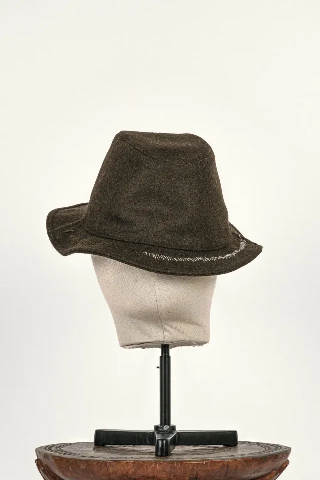 EREVAN Flannel Aged Olive chapeau flanelle