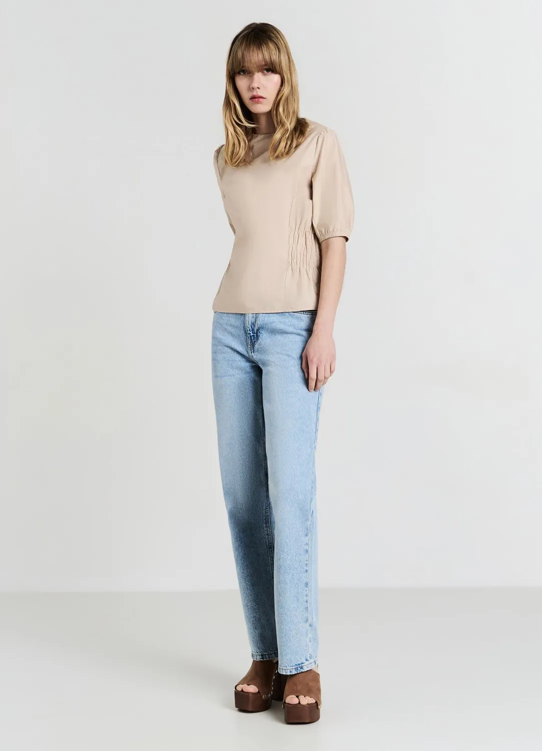 Calliope chemise smock coton femme manches courtes
