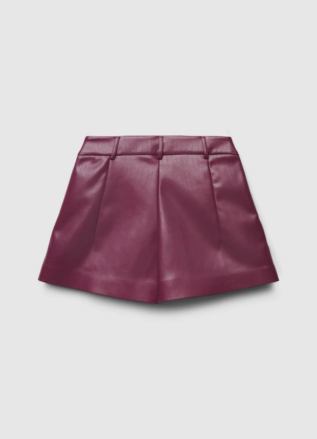 Calliope short à pinces effet cuir femme taille S