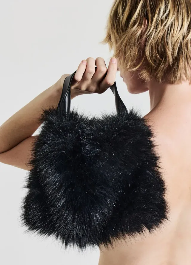Calliope sac simili-fourrure chaîne femme TU